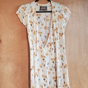 Reformation Floral Wrap Dress Size M